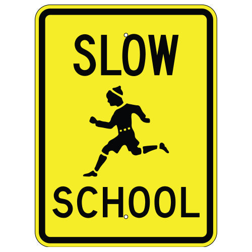Slow School with Child Symbol Sign