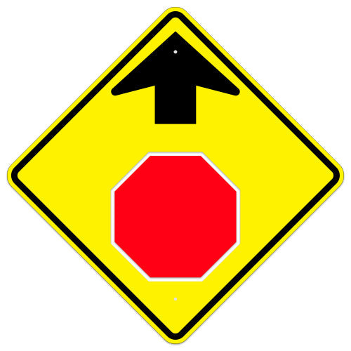 Stop Ahead Symbol Sign