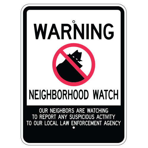 Warning Neighborhood Watch Sign
