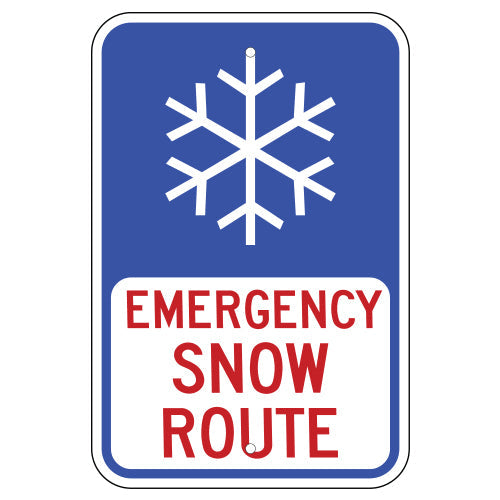 Emergency Snow Route Sign