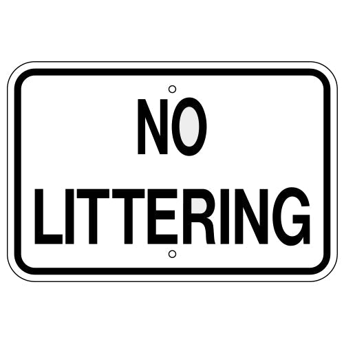No Littering Sign
