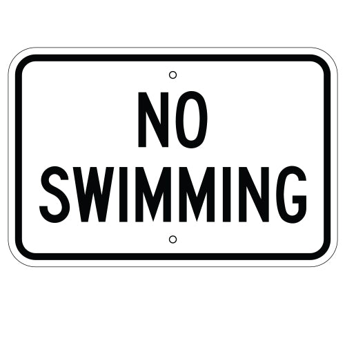No Swimming Sign