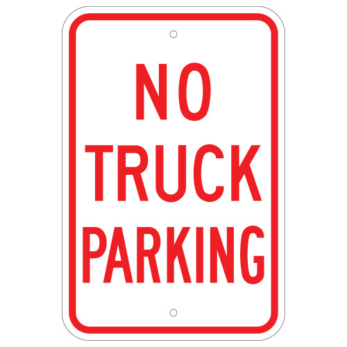 No Truck Parking Sign