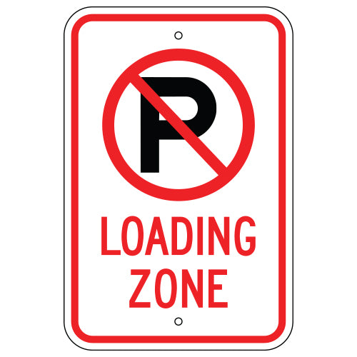 No Parking Symbol, Loading Zone Sign