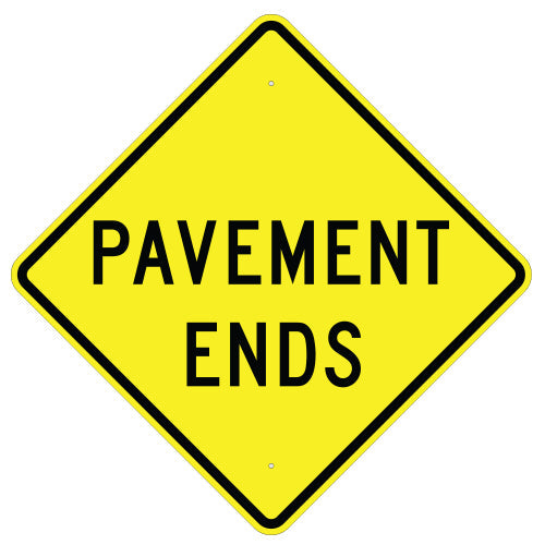 Pavement Ends Sign