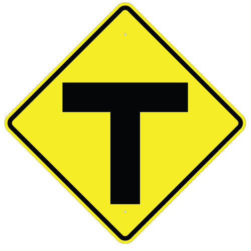 T Intersection Symbol Sign